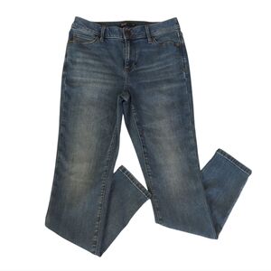 Simply Vera Vera Wang Denim Skinny Ankle Jeans 6 Blue Pockets Distressed